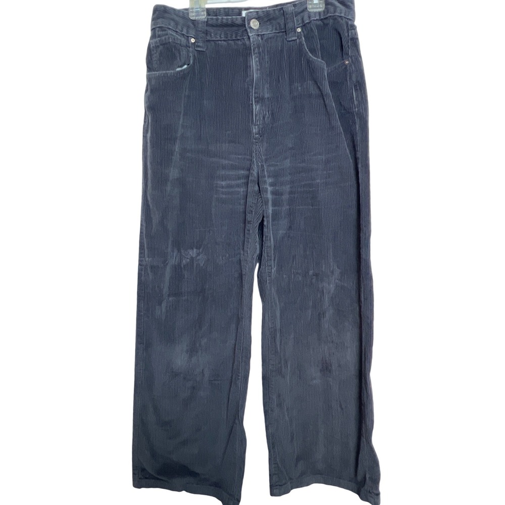 Cotton On Cord Super Baggy Leg Jeans Charcoal Gray Women's 6 Relaxed Casual Y2K